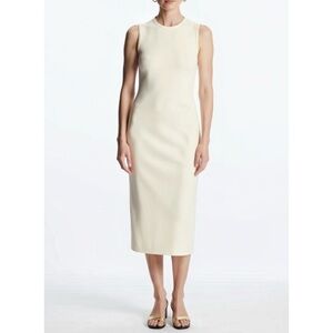 COS White Knit Sleeveless Midi Dress